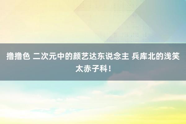 撸撸色 二次元中的颜艺达东说念主 兵库北的浅笑太赤子科！