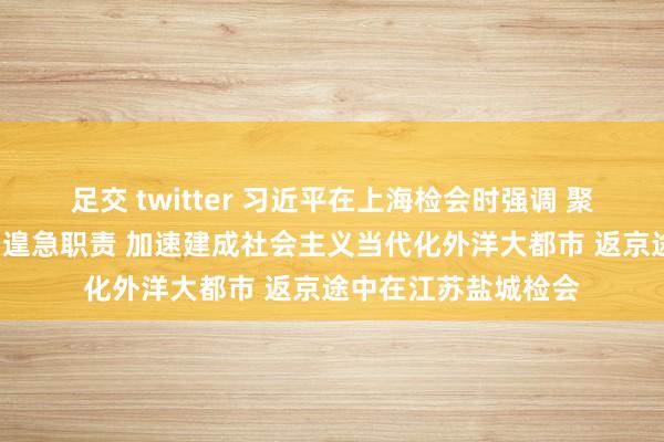 足交 twitter 习近平在上海检会时强调 聚焦建造“五个中心”遑急职责 加速建成社会主义当代化外洋大都市 返京途中在江苏盐城检会